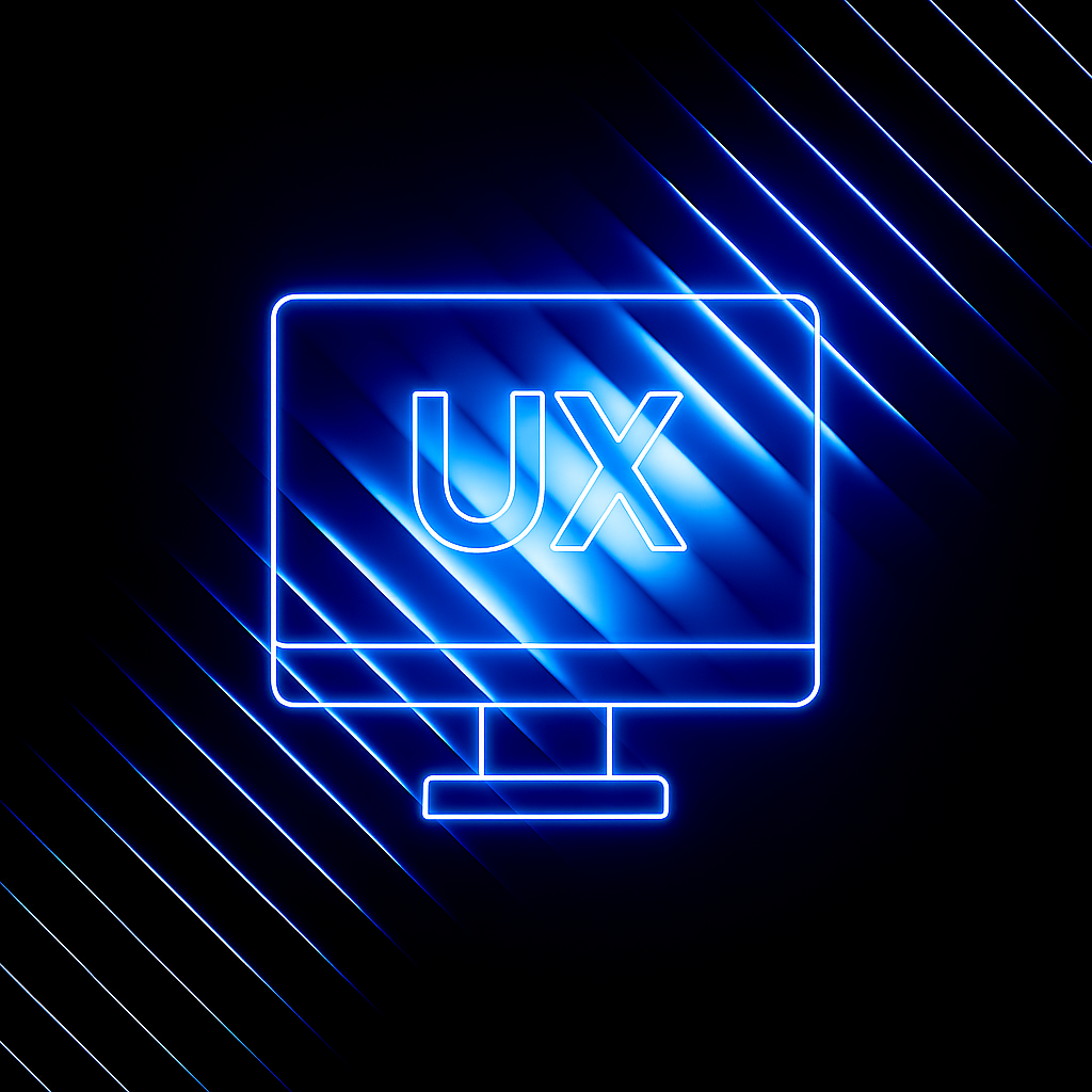 Ikona UX analýzy zlepšující použitelnost a zvyšující konverze webu.